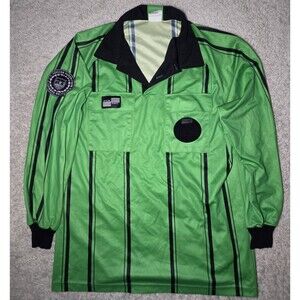 Official Sports Men’s Soccer Referee USSF Long Sleeve Jersey Green Medium